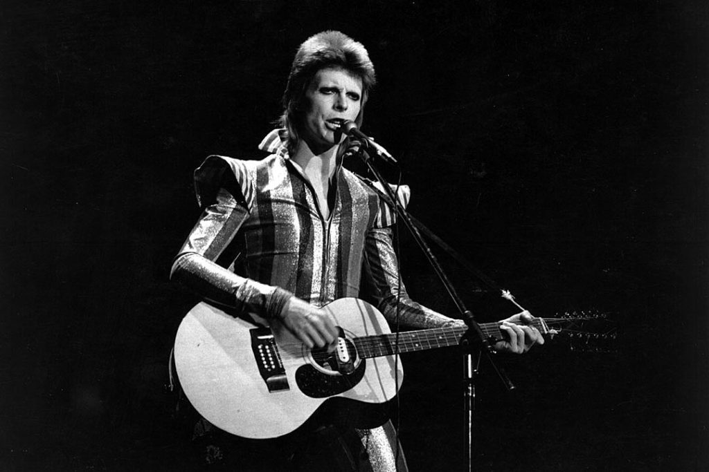 Ziggy Stardust on the stage showcasing Bowie's American Revolution