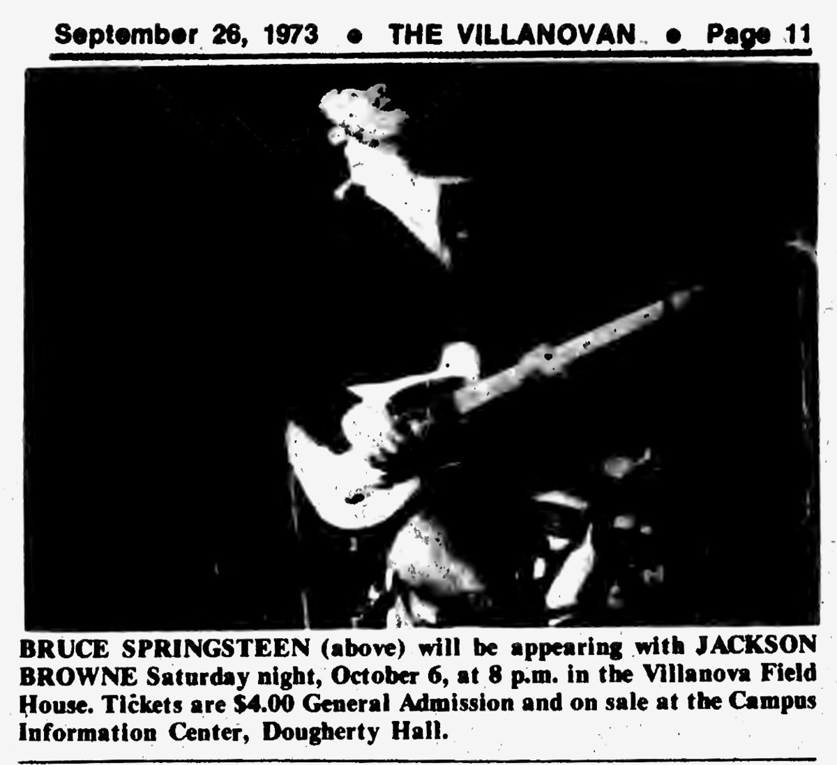 The Night The Boss Played for a Classroom: Springsteen at Villanova